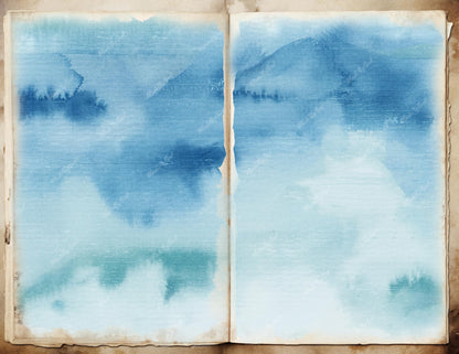 Abstract Landscape Watercolor Seamless Background, Seamless Texture