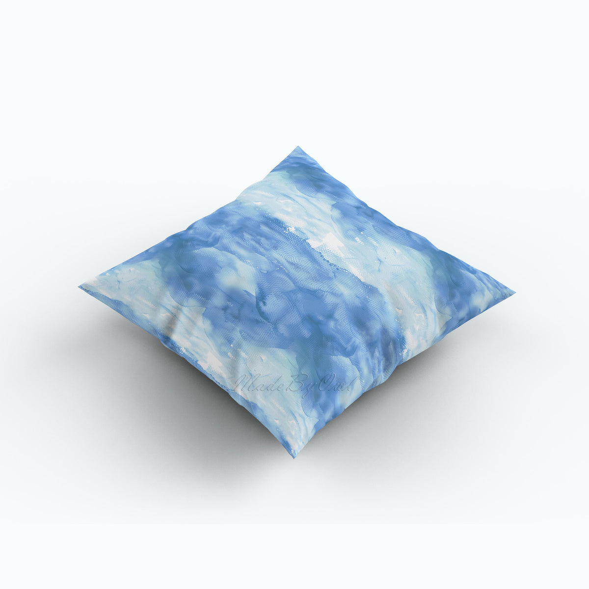 Sky Blue Watercolor Background, Seamless Brushwork Texture