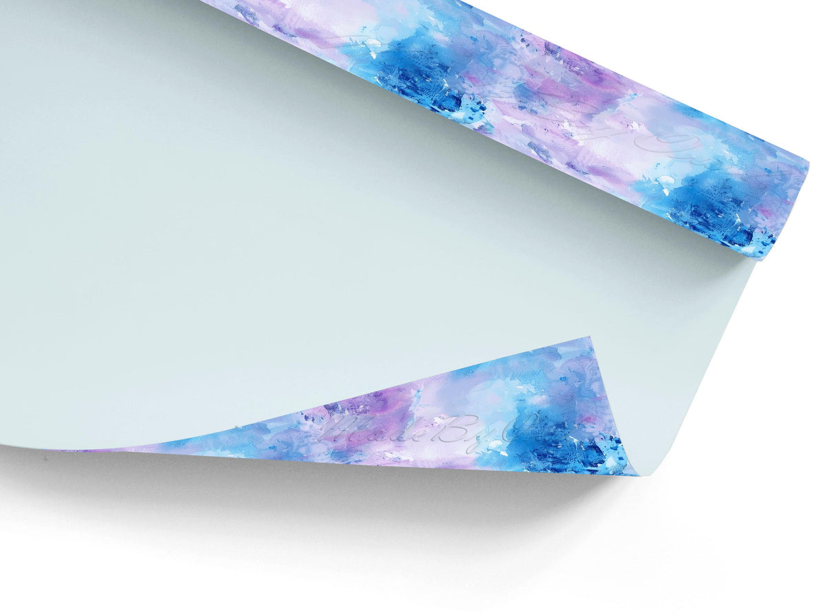 Blue and Lilac Watercolor Background, Seamless Texture