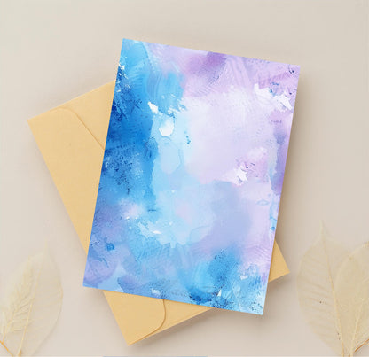 Blue and Lilac Watercolor Background, Seamless Texture