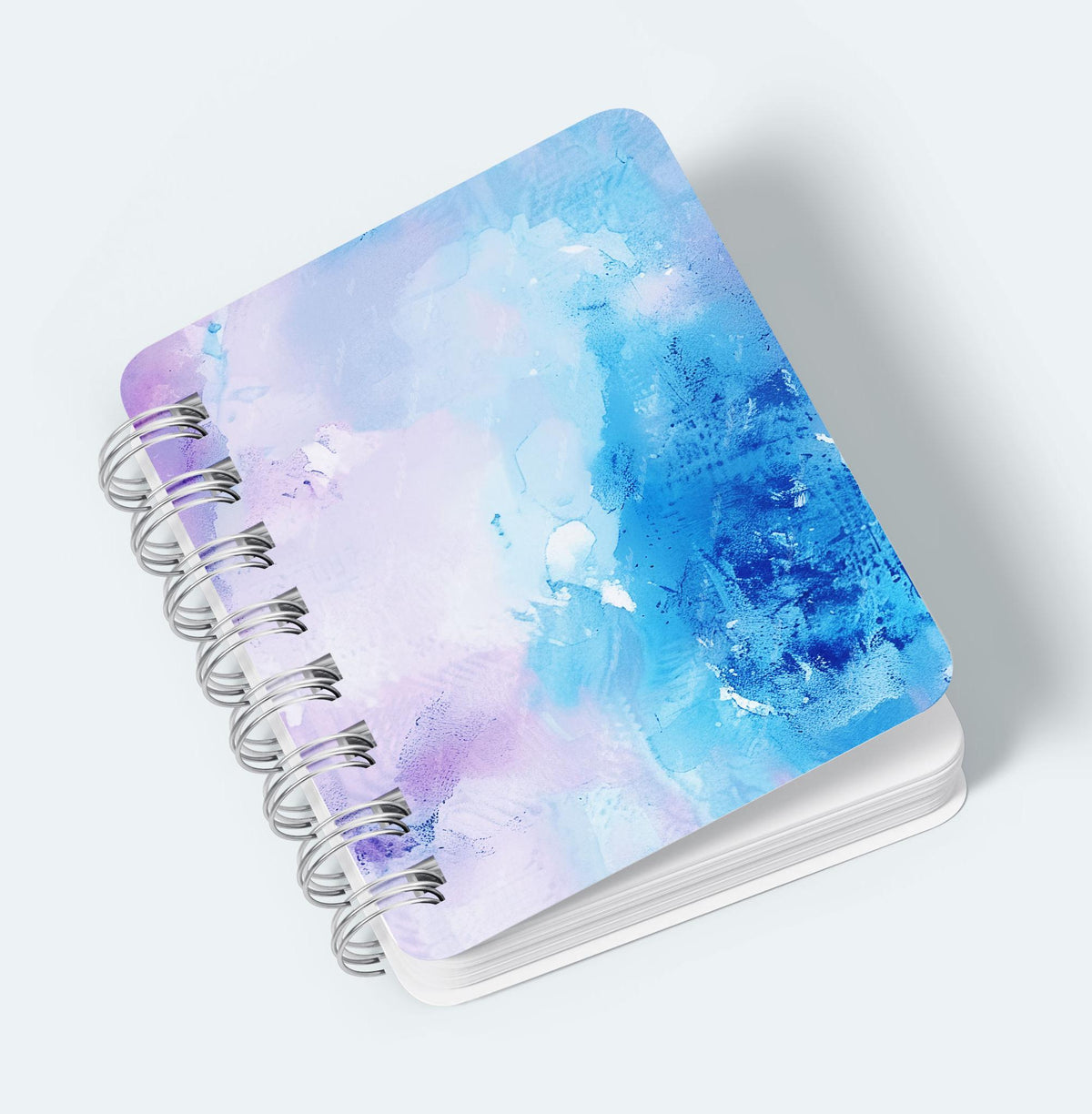 Blue and Lilac Watercolor Background, Seamless Texture