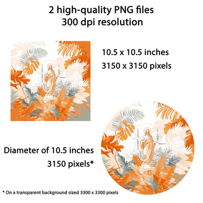 Sublimation Design: Jesus Christ Wind Spinner – PNG