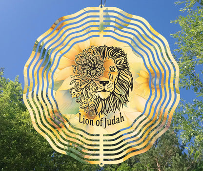 Lion of Judah Christian Wind Spinner Design – Sublimation PNG
