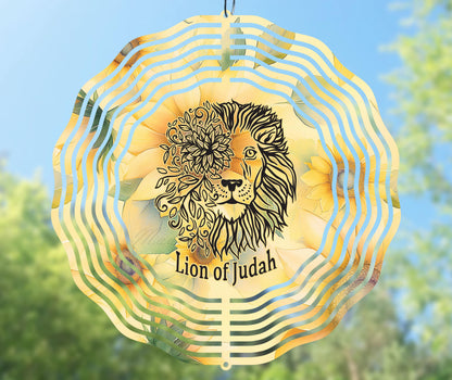 Lion of Judah Christian Wind Spinner Design – Sublimation PNG