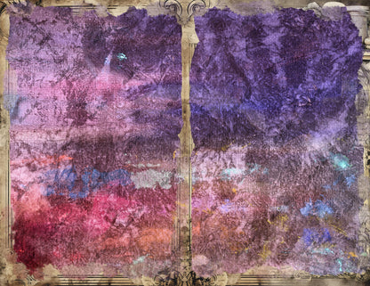 Dusty Pink and Purple Grunge Background, Distressed Texture