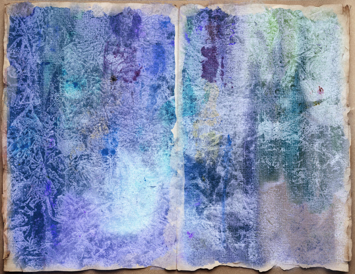 Purple and Blue Grunge Background, Distressed Texture