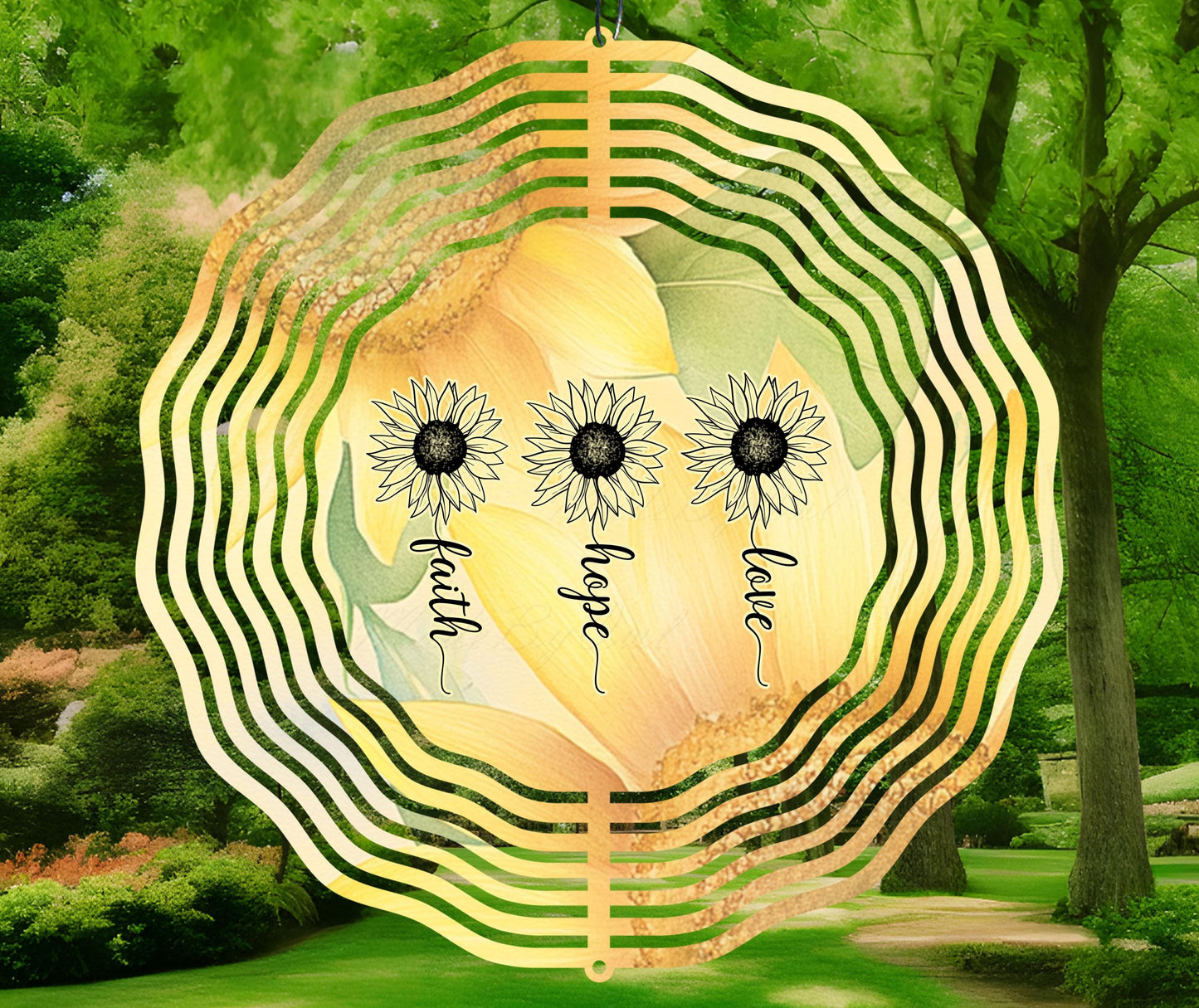 Faith Hope Love Wind Spinner Design, Sublimation PNG