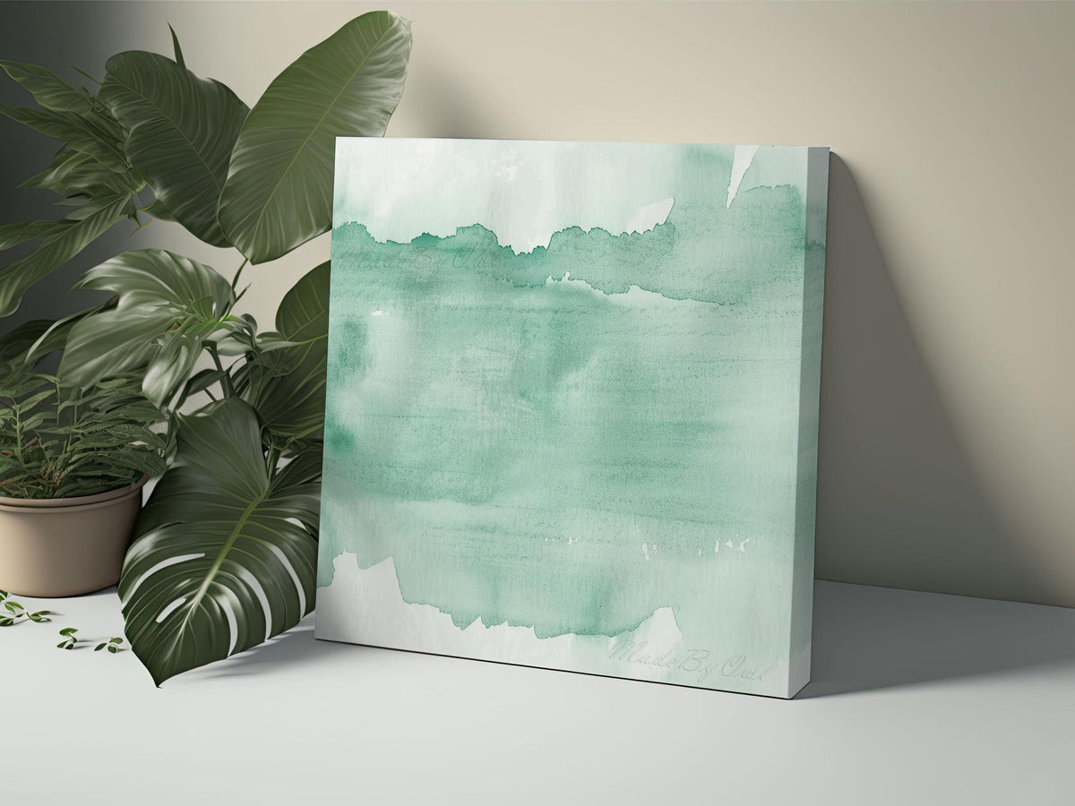 Sage Green Watercolor Background, Seamless Soft Wash Texture