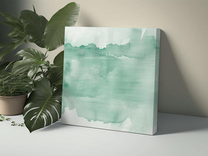 Sage Green Watercolor Background, Seamless Soft Wash Texture
