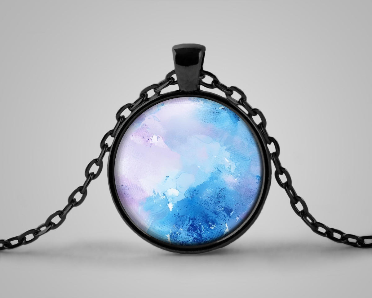 Blue and Lilac Watercolor Background, Seamless Texture