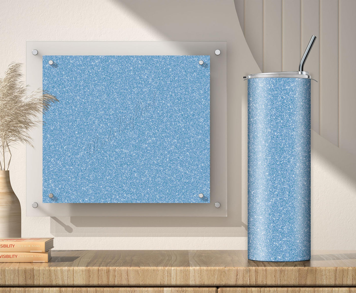 Dusty Blue Tumbler Sublimation Designs – 3 Solid Color PNG Wraps