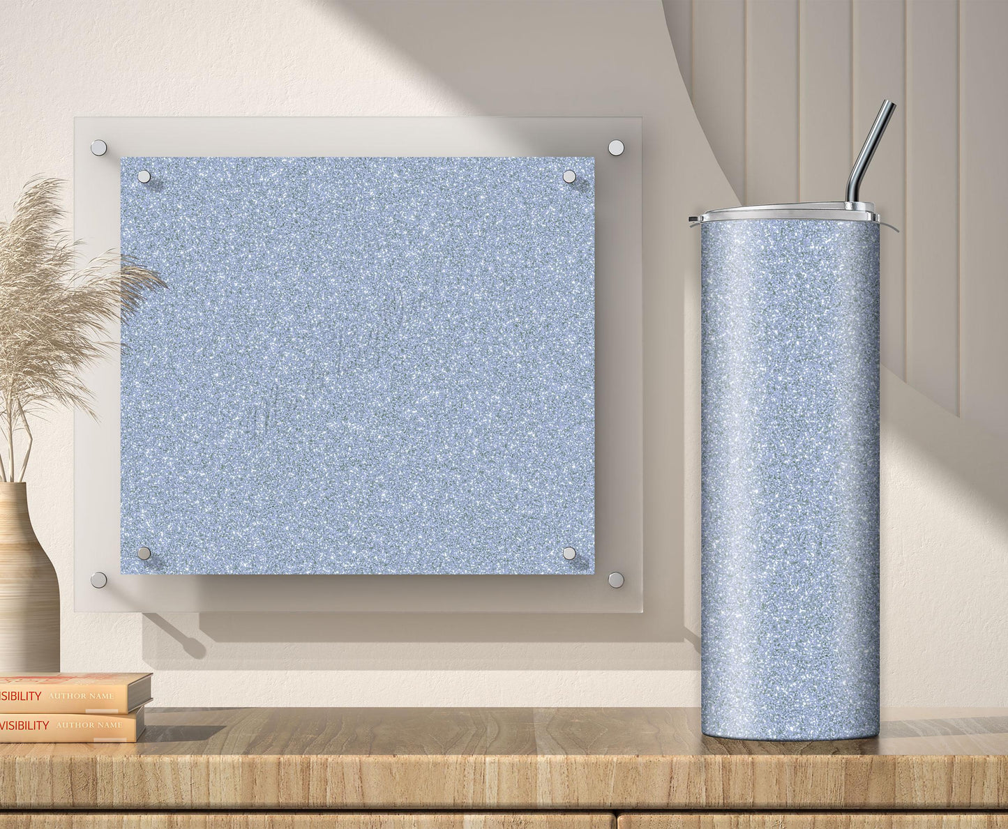 Dusty Blue Tumbler Sublimation Designs – 3 Solid Color PNG Wraps
