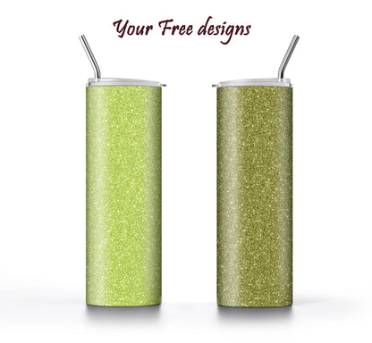 3 Sage Green Glitter Tumbler Wraps, Olive Green Glitter Sublimation Designs, 20oz Tumbler PNG, Eucalyptus Green Glitter Digital Download