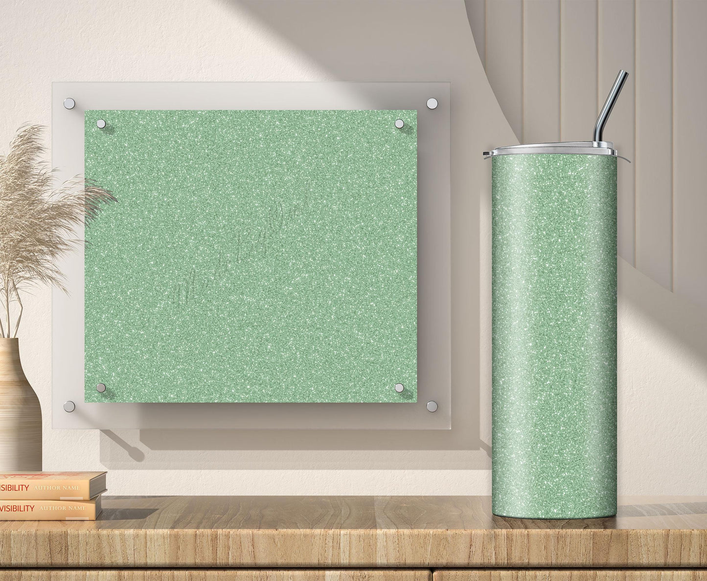 3 Sage Green Glitter Tumbler Wraps, Olive Green Glitter Sublimation Designs, 20oz Tumbler PNG, Eucalyptus Green Glitter Digital Download