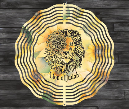Lion of Judah Christian Wind Spinner Design – Sublimation PNG