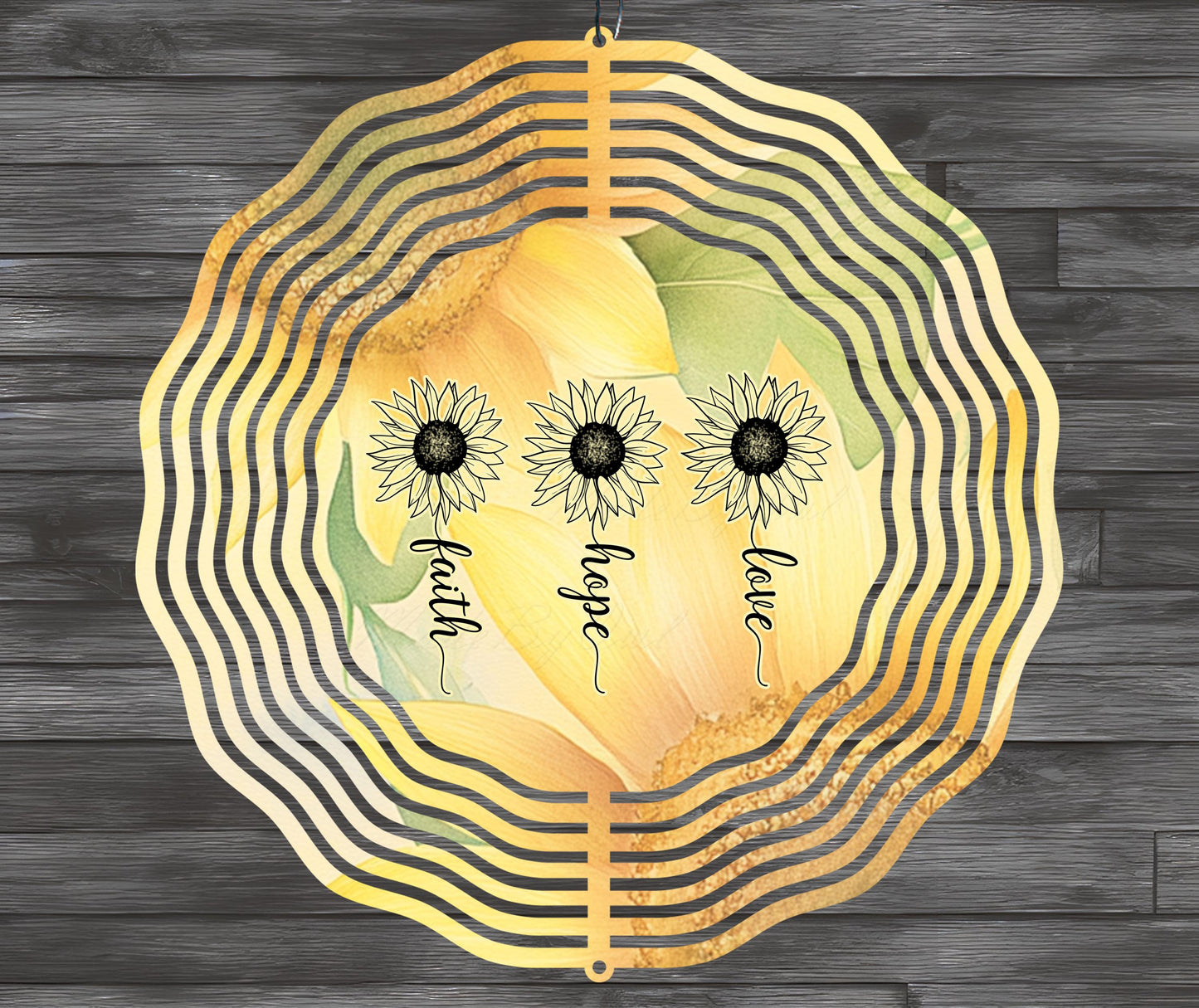 Faith Hope Love Wind Spinner Design, Sublimation PNG