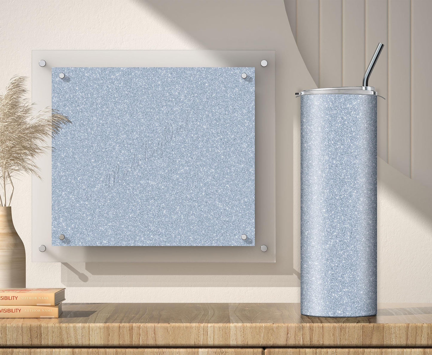 Dusty Blue Tumbler Sublimation Designs – 3 Solid Color PNG Wraps