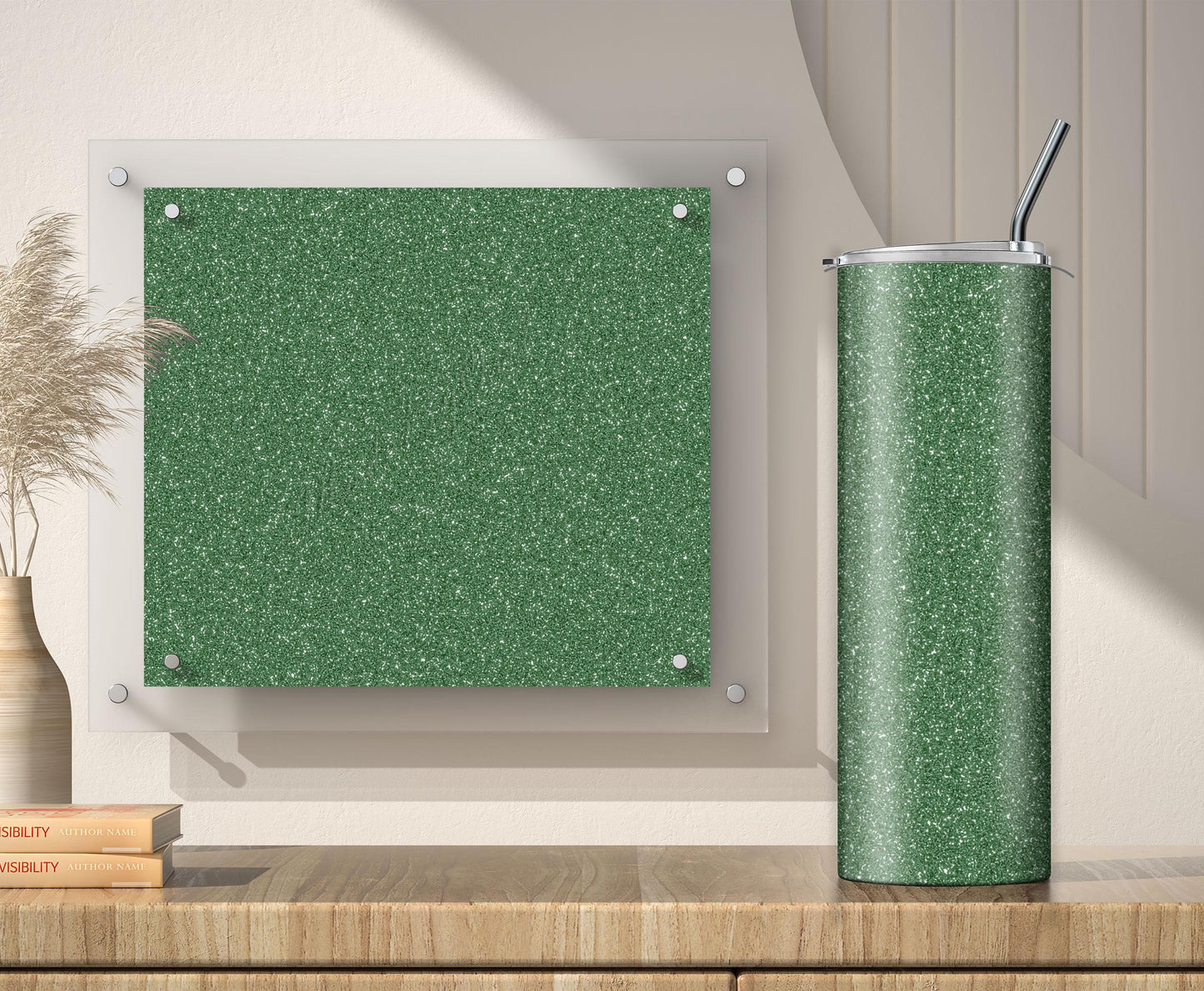 3 Sage Green Glitter Tumbler Wraps, Olive Green Glitter Sublimation Designs, 20oz Tumbler PNG, Eucalyptus Green Glitter Digital Download