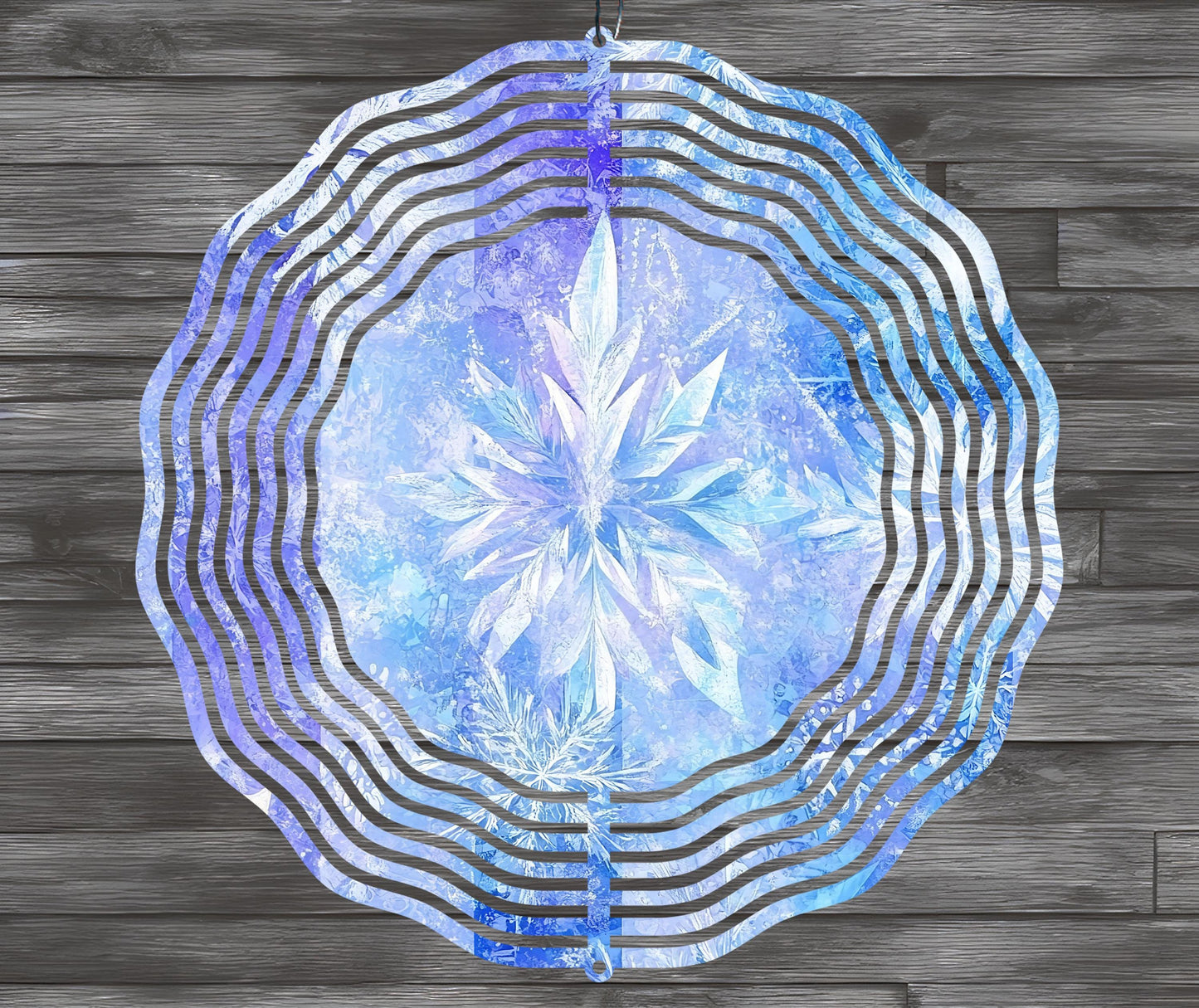 Snowflake Wind Spinner Sublimation Design Instant PNG