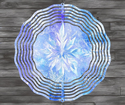 Snowflake Wind Spinner Sublimation Design Instant PNG