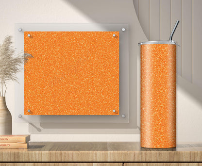 Orange Glitter Tumbler Sublimation Designs – 3 Solid Color PNG Wraps