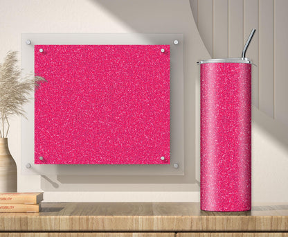 Hot Pink Glitter Tumbler Sublimation Designs – 3 Solid Color PNG Wraps