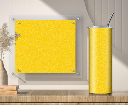 Yellow Glitter Tumbler Sublimation Designs – 3 Solid Color PNG Wraps