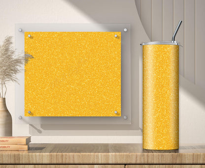 Yellow Glitter Tumbler Sublimation Designs – 3 Solid Color PNG Wraps