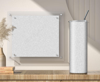 Silver and Gray Glitter Tumbler Sublimation Designs – 3 Solid Color PNG Wraps