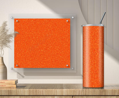 Orange Glitter Tumbler Sublimation Designs – 3 Solid Color PNG Wraps
