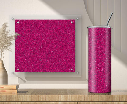 Hot Pink Glitter Tumbler Sublimation Designs – 3 Solid Color PNG Wraps
