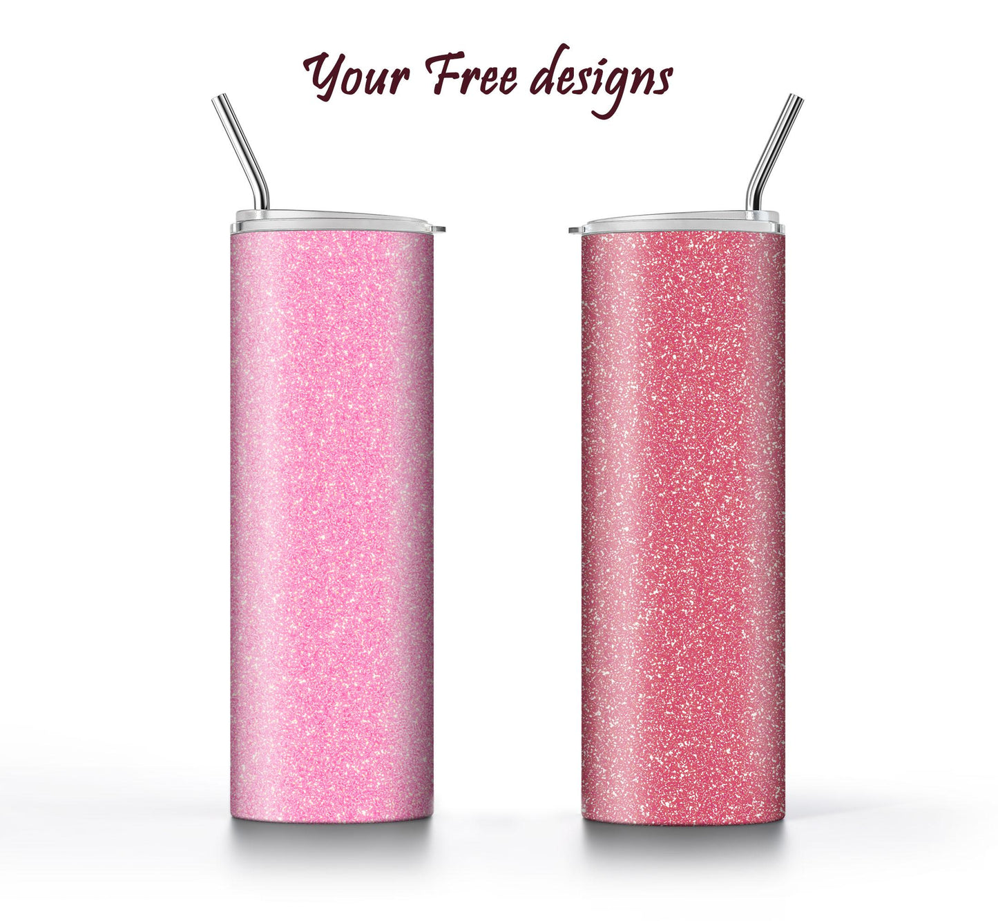 Blush Pink Glitter Tumbler Sublimation Designs – 20oz, 3 PNG Wraps