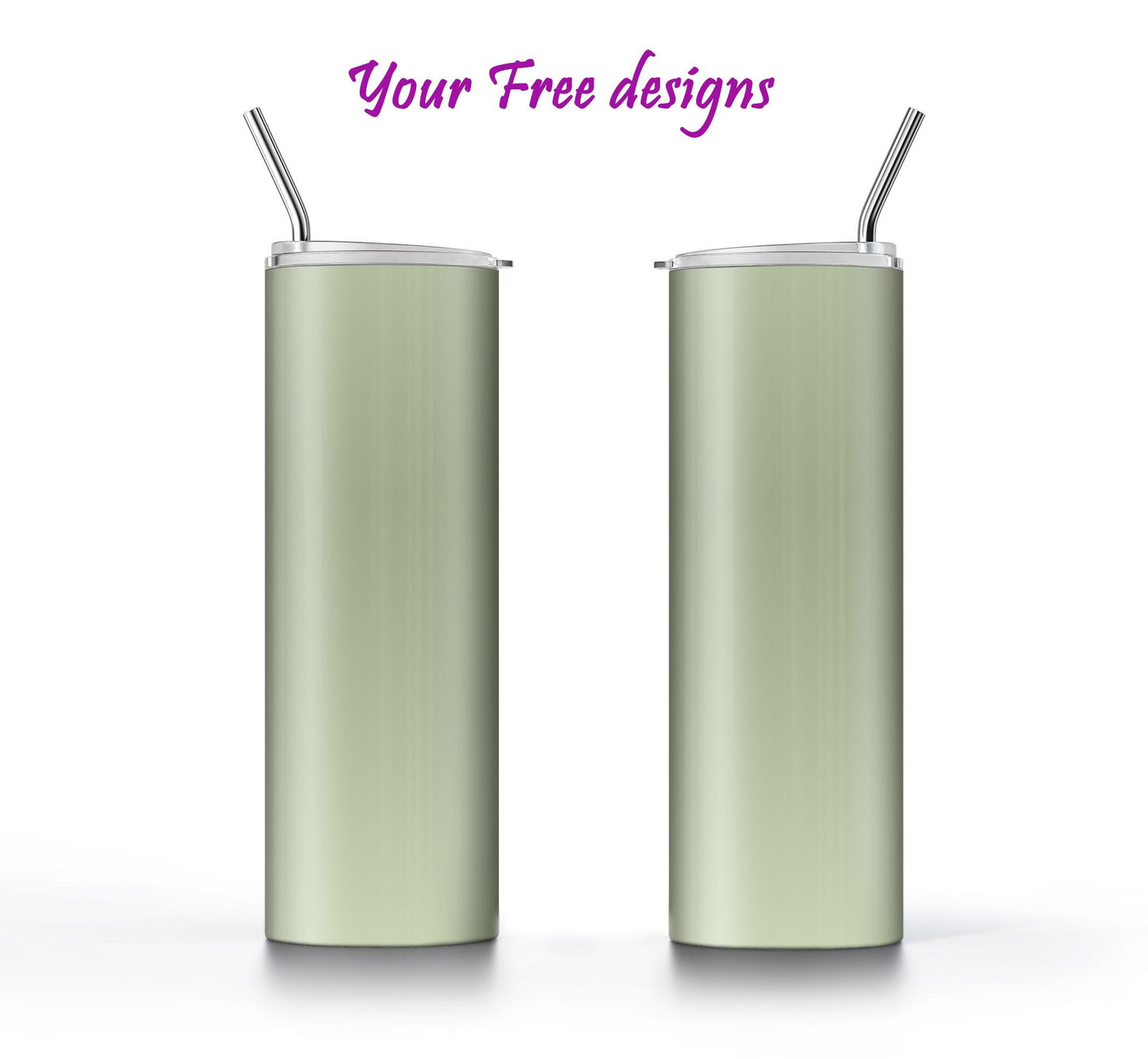 3 Light Green 20oz tumbler sublimation designs