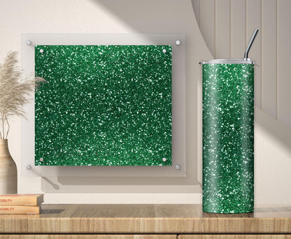 Emerald Green Glitter Tumbler Sublimation Designs – Ombre, 20oz, 3 PNG Wraps