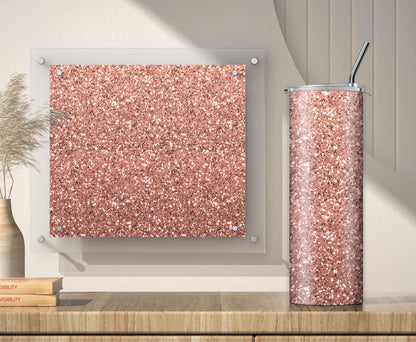 3 Rose Gold Glitter Tumbler Sublimation Designs – Ombre, 20oz, 3 PNG Wraps