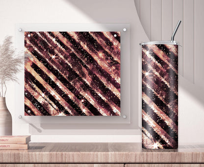 3 Rose Gold Glitter Tumbler Sublimation Designs – Ombre, 20oz, 3 PNG Wraps