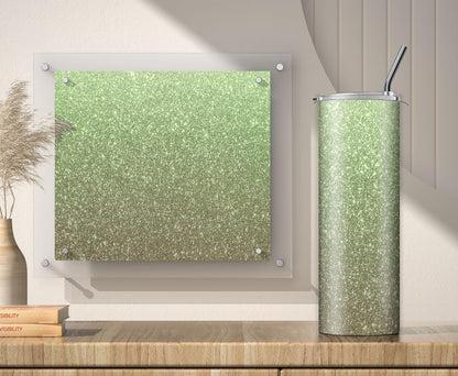 3 Sage Green Glitter Tumbler Sublimation Designs – 20oz, 3 PNG Wraps