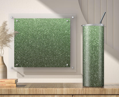 3 Sage Green Glitter Tumbler Sublimation Designs – 20oz, 3 PNG Wraps