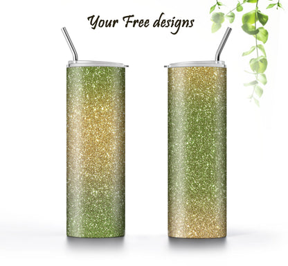 Sage Green Tumbler Sublimation Designs – Ombre, 20oz, 3 PNG Wraps