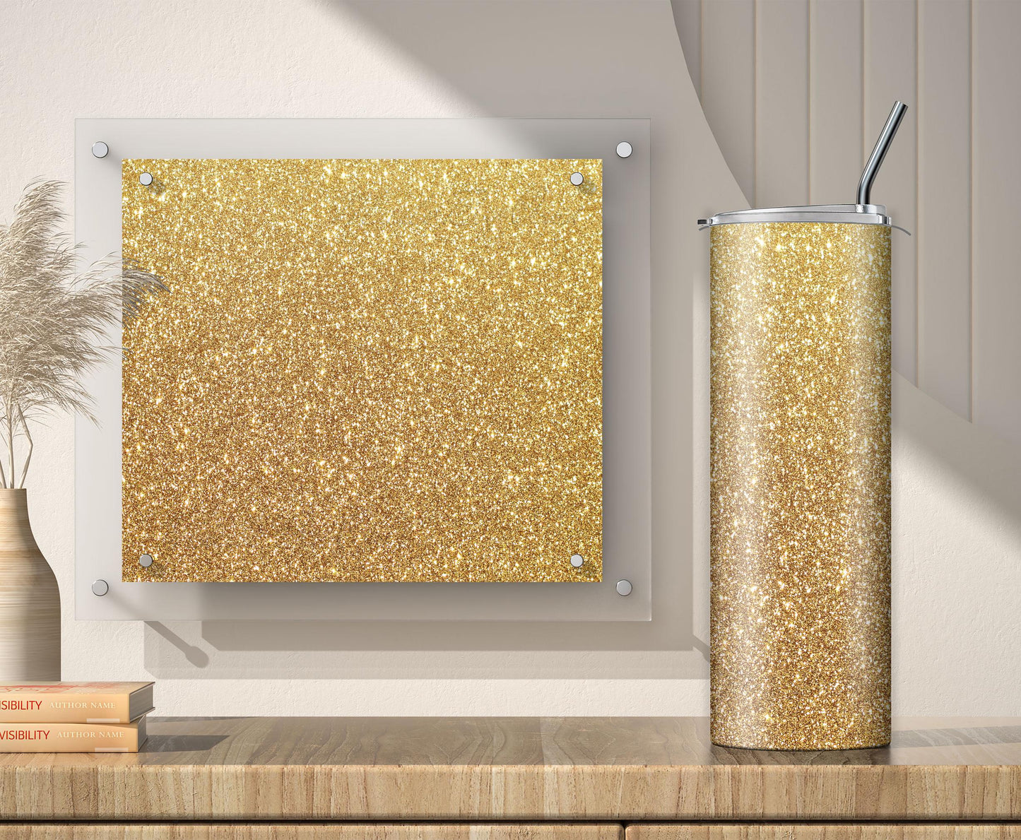 Silver, Gold, and Rose Gold Glitter Sublimation Designs for 20oz Tumbler