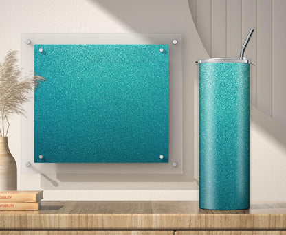 Turquoise Glitter Tumbler Sublimation Designs – 20oz, 3 PNG Wraps Mini Bundle