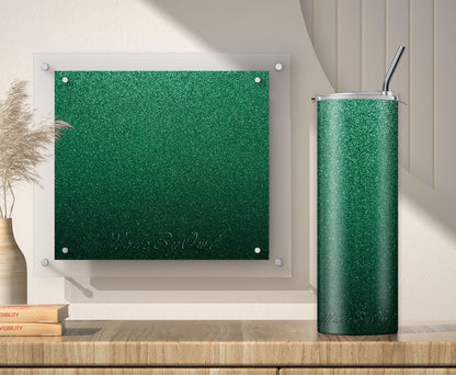 Emerald Green Glitter Tumbler Sublimation Designs – Ombre, 20oz, 3 PNG Wraps
