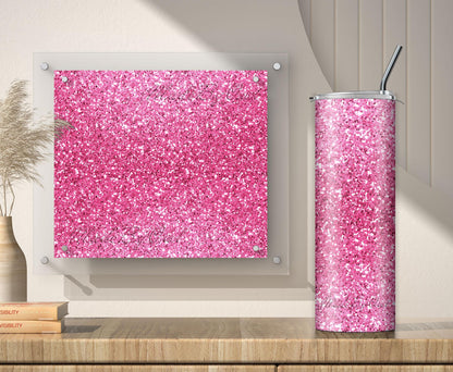 Pink Glitter Tumbler Sublimation Designs – 20oz, 3 PNG Wraps Mini Bundle