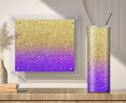 Purple Glitter Tumbler Sublimation Designs – 20oz, Ombre, 20oz, 3 PNG Wraps