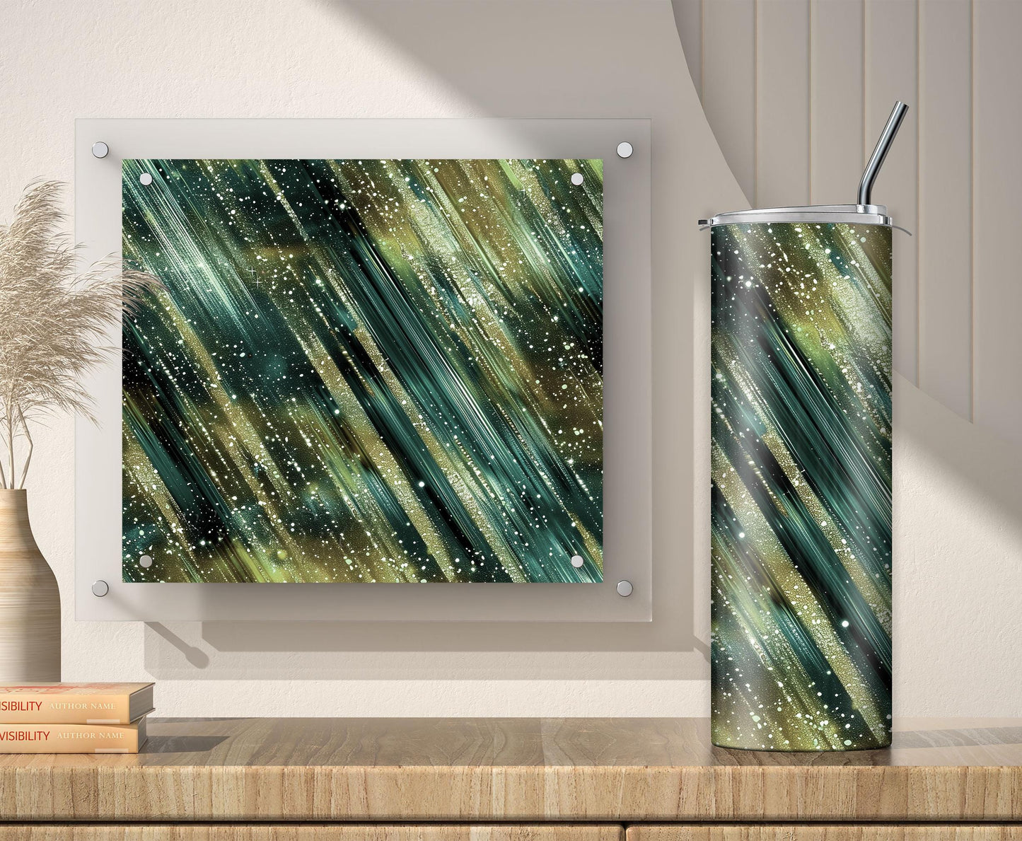 Sage Green Tumbler Sublimation Designs – Ombre, 20oz, 3 PNG Wraps