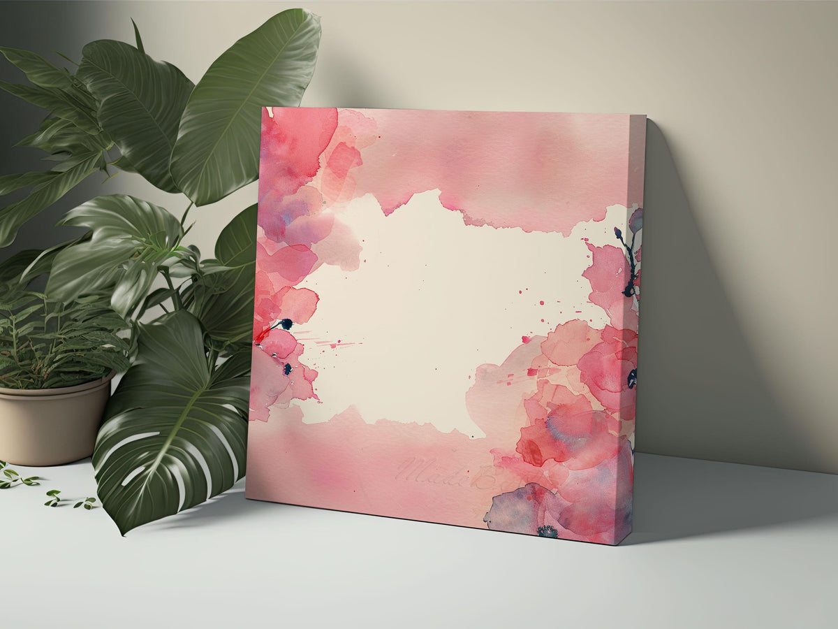 Blush Pink Floral Watercolor Background, Digital Download
