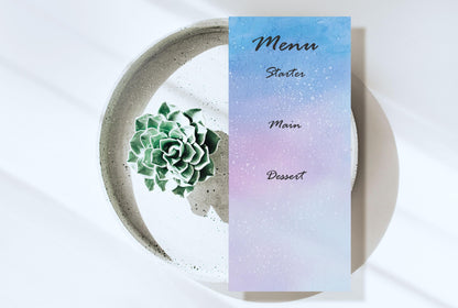 Blue and Pink Watercolor Background, Speckled Pastel Texture