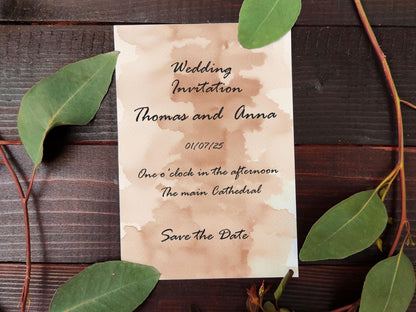 Neutral Watercolor Digital Background, Beige Printable Download