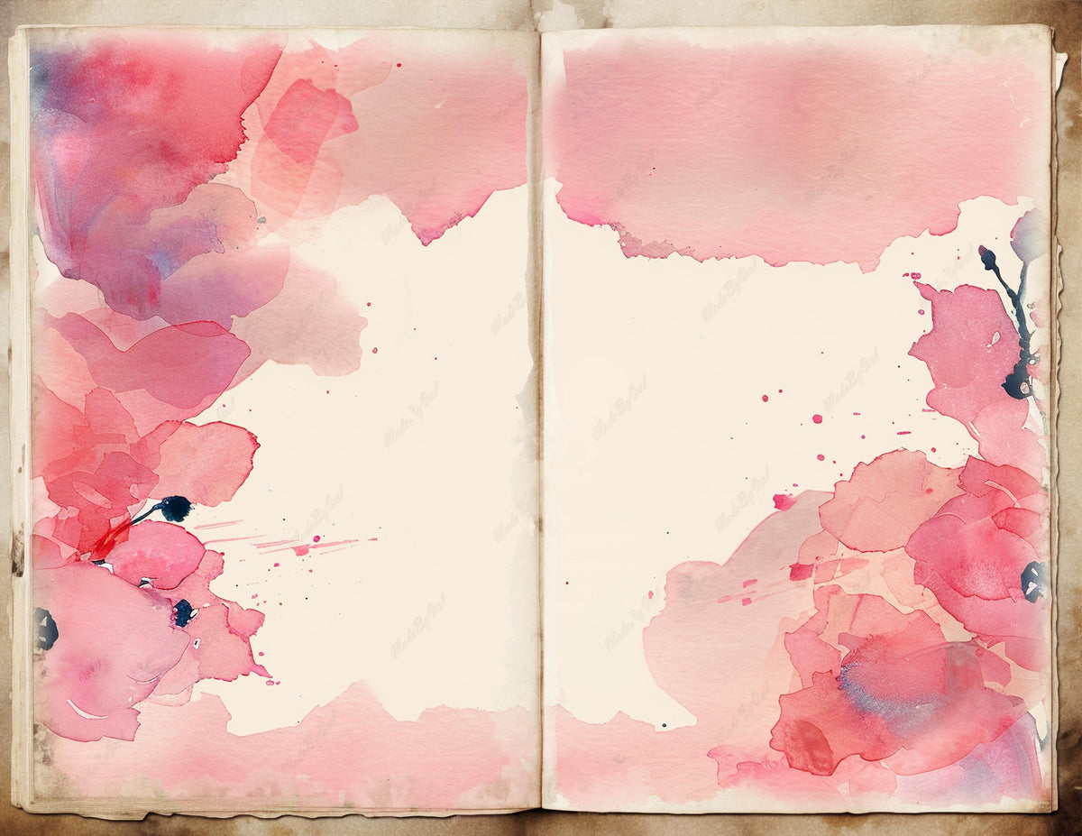 Blush Pink Floral Watercolor Background, Digital Download