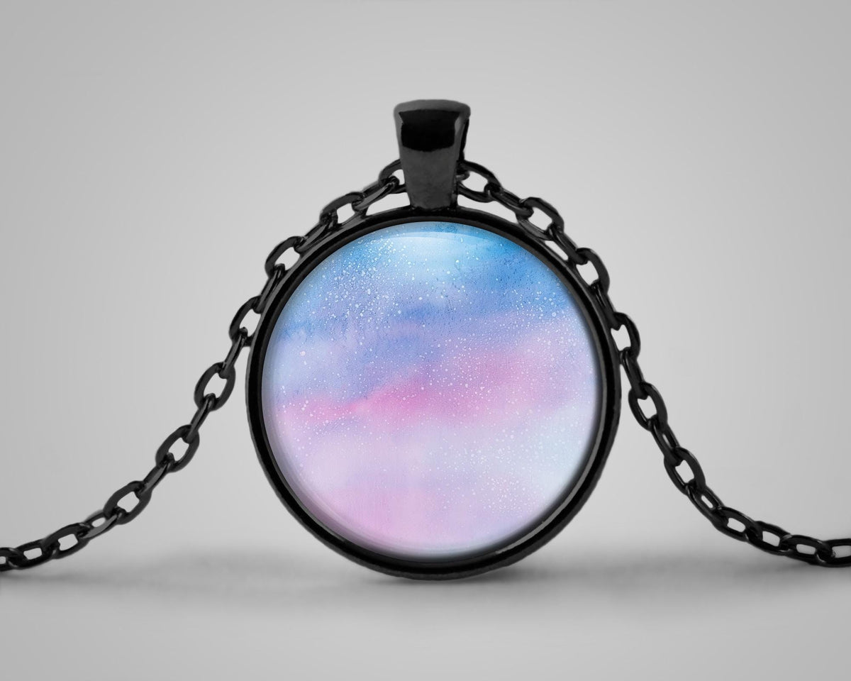 Blue and Pink Watercolor Background, Speckled Pastel Texture